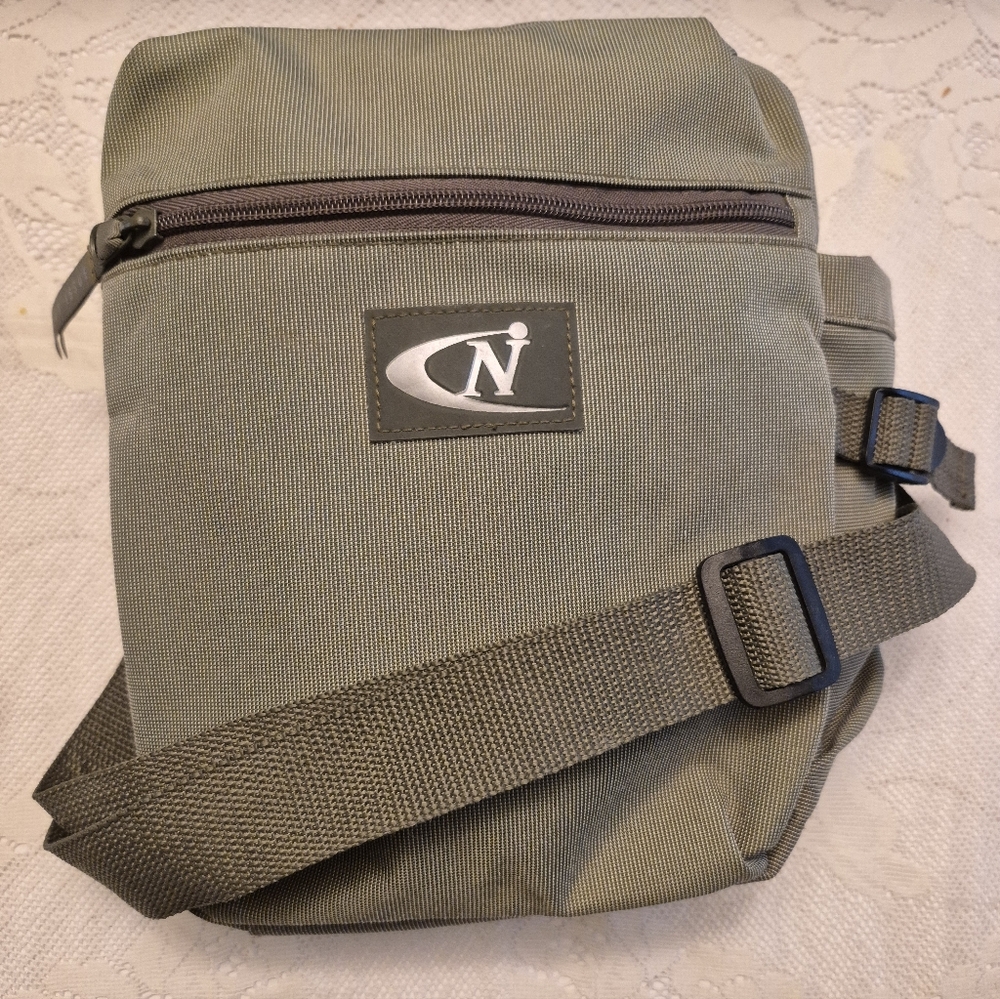 Next Issue Canvas Crossbody Bag - Olive Green